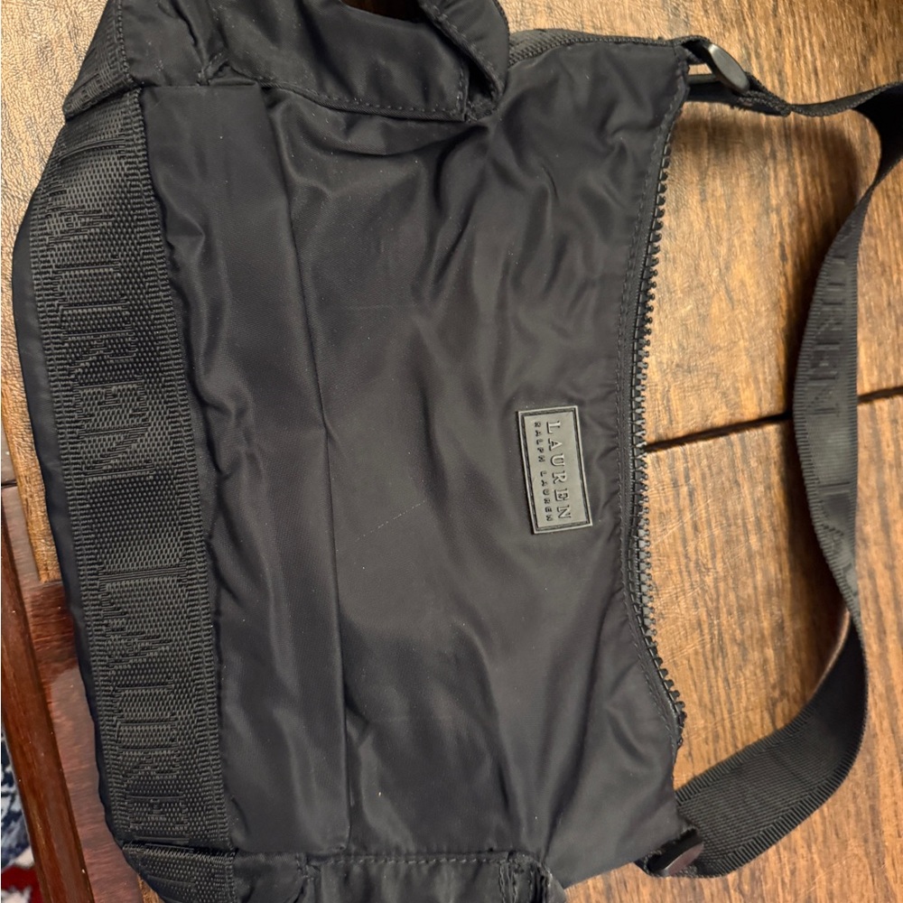 Lauren Ralph Lauren Black Belt Bag with Durable Design